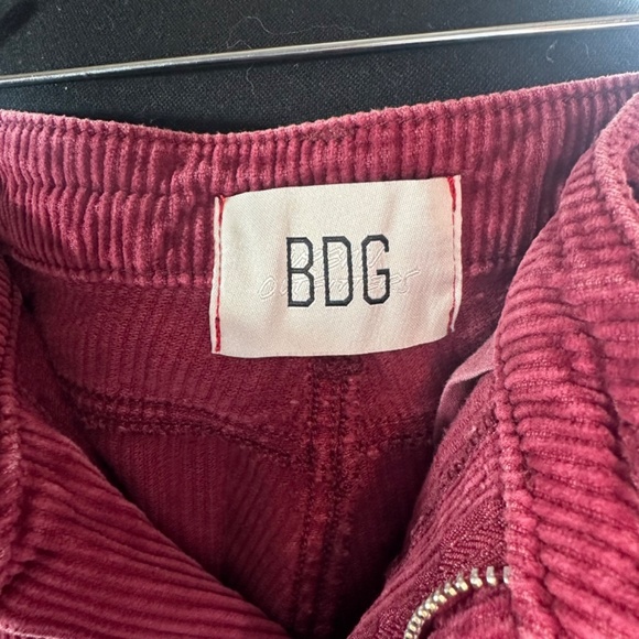 BDG Corduroy Pants Womens Size 30 Maroon High Rise Mom Pants - Picture 4 of 8